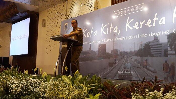 Anies Ingin Buatkan Prasasti untuk Warga Terdampak Proyek MRT