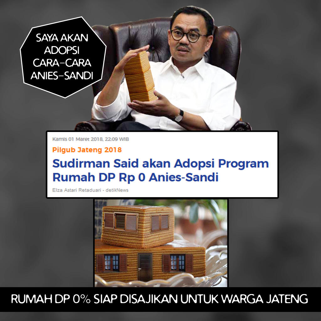 Sudirman Said Adopsi Rumah DP 0 Anies-Sandi?