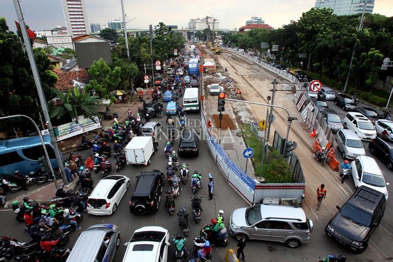 Rekayasa Lalu Lintas Jelang Uji Coba Underpass Mampang-Tendean