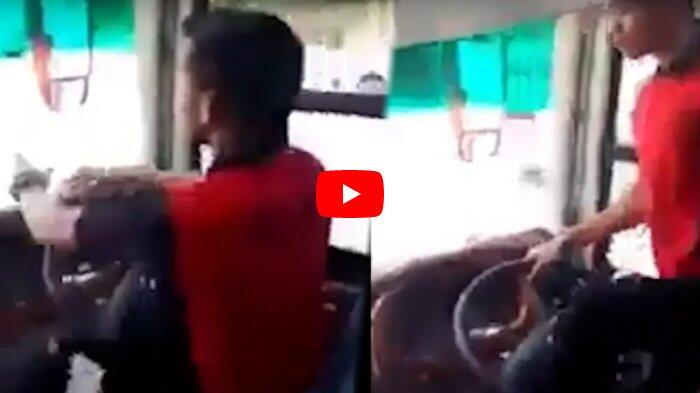 Video Aksi Berbahaya Sopir Bus Mengemudi Sambil Berjoget