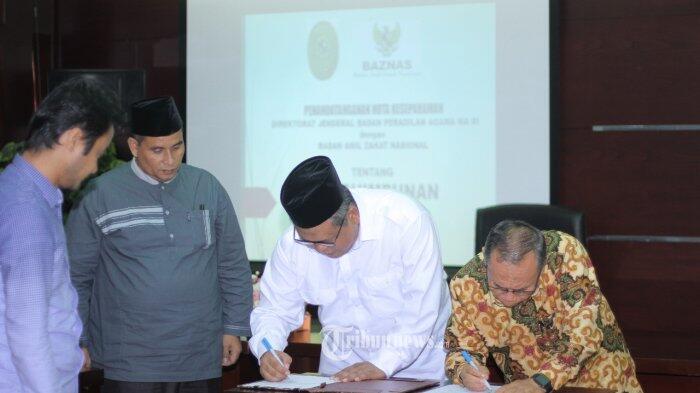 Ditjen Peradilan Agama Salurkan Dana Iwadh ke BAZNAS