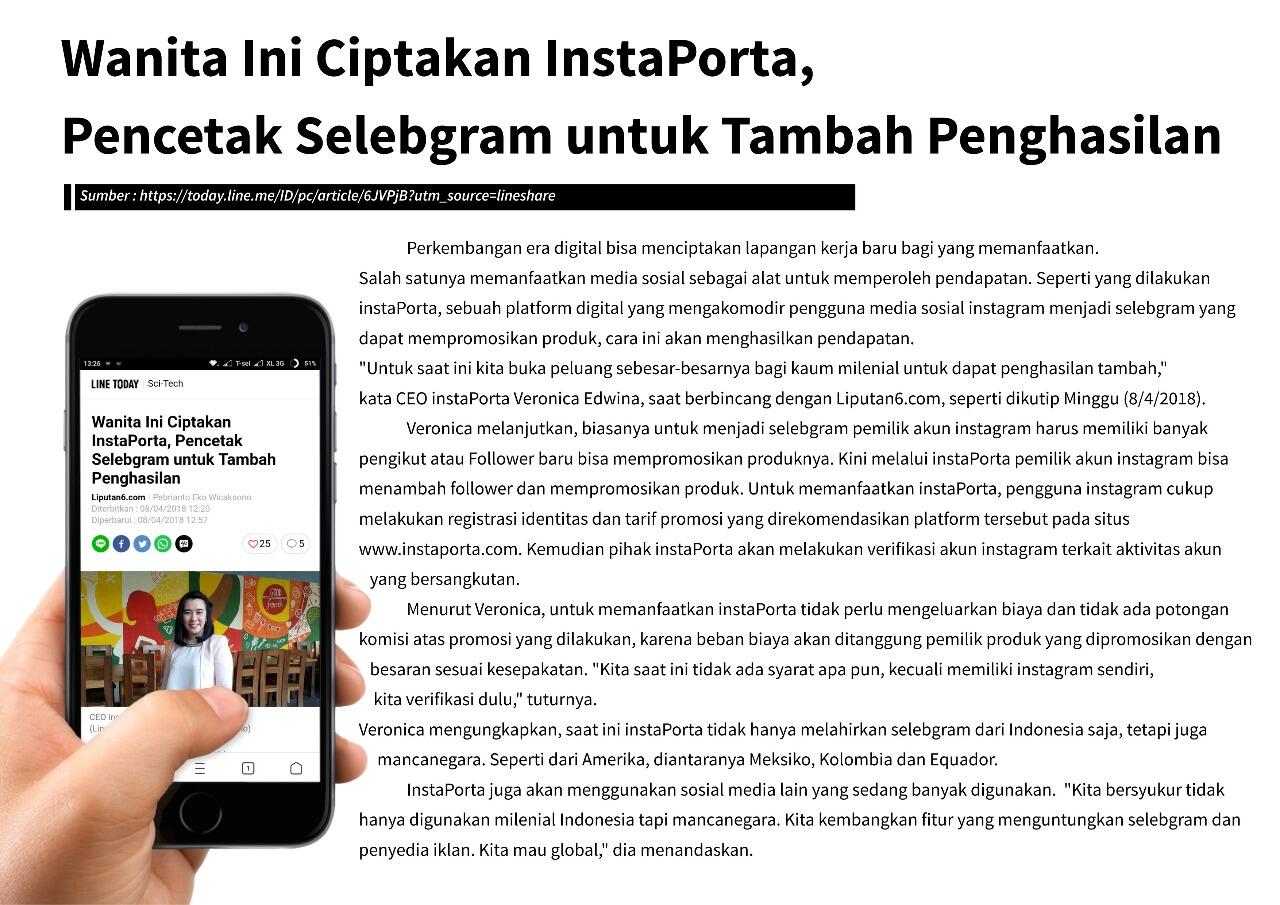 Belum ada setahun, instaPorta sudah berhasil menggaet lebih dari 1000 selebgram