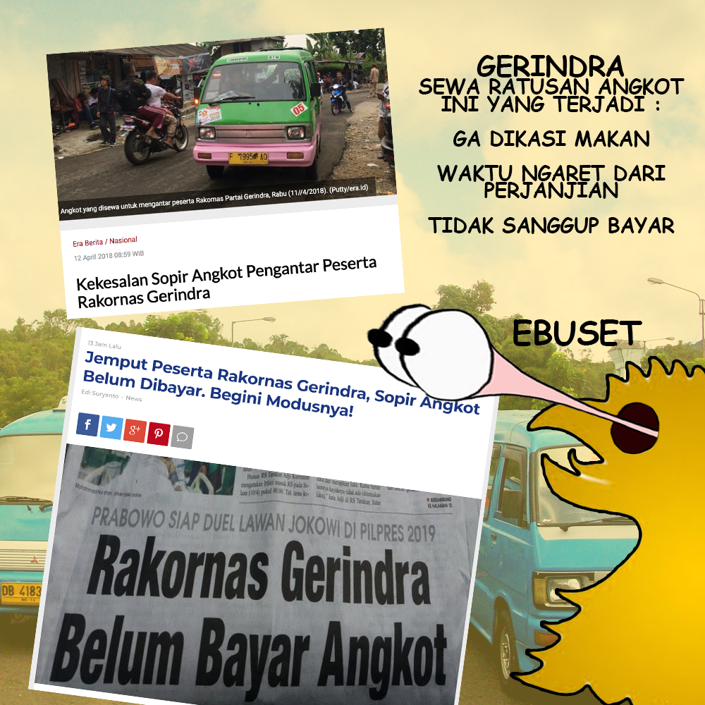 Sopir Angkot Nggak Dibayar Gerindra?
