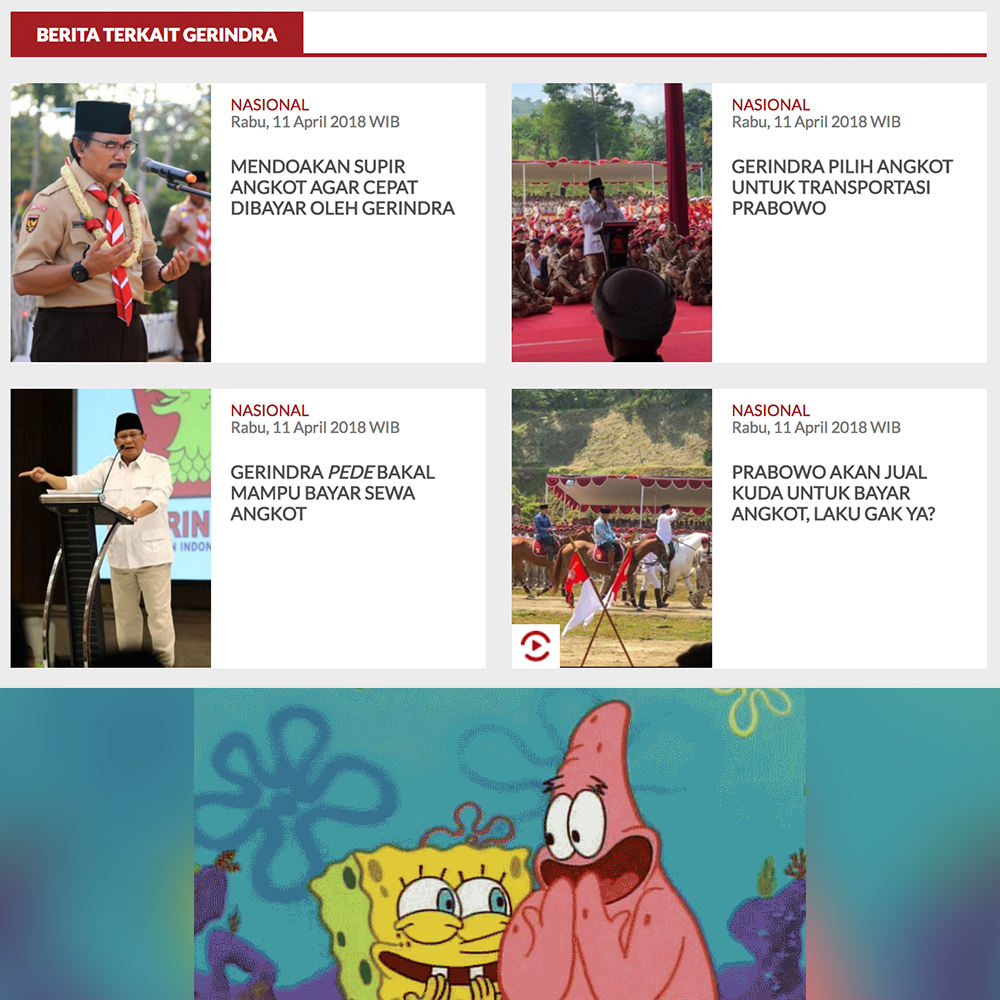 Sopir Angkot Nggak Dibayar Gerindra?