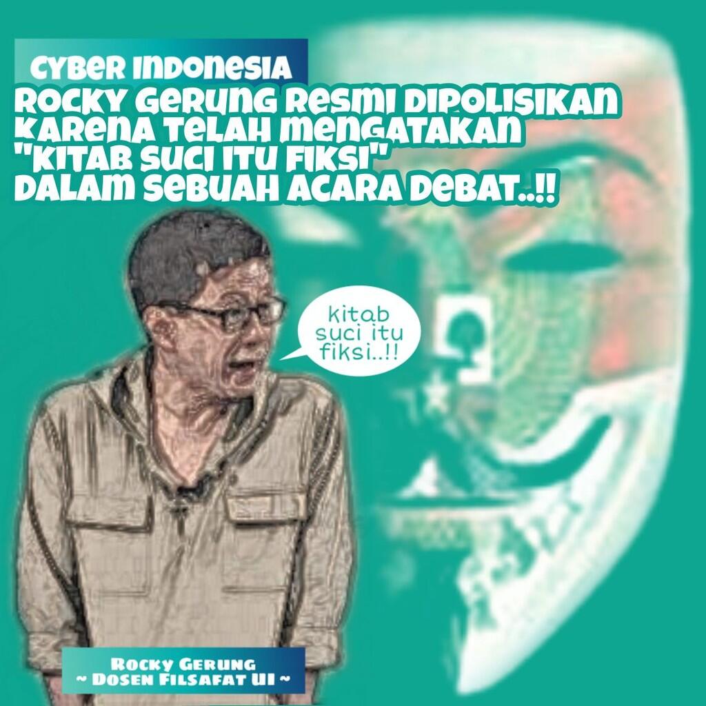 Rocky Gerung Kena Batunya, Cyber Indonesia Laporkan Dosen Itu ke Polisi