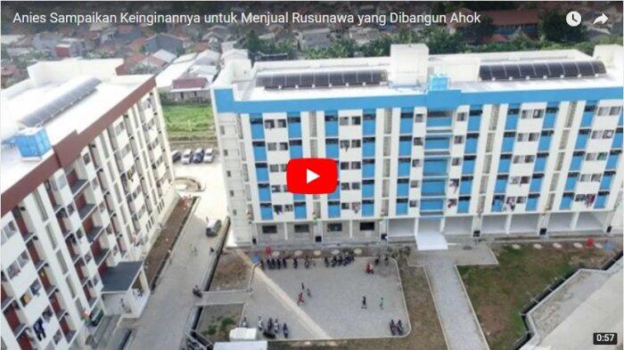 Anies Sampaikan Keinginannya untuk Menjual Rusunawa yang Dibangun Ahok