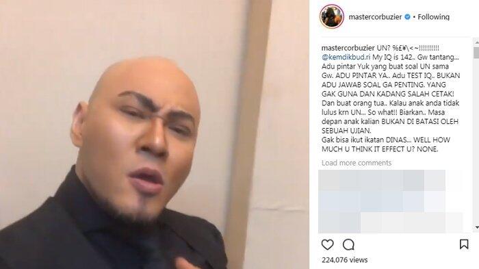 Pamer IQ 142, Deddy Corbuzier Tantang Pembuat Soal UN Adu Pintar Dengannya