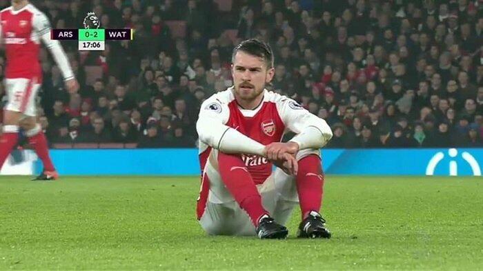 Aaron Ramsey Masih Main 90 Menit Meski Sedang Alami Luka