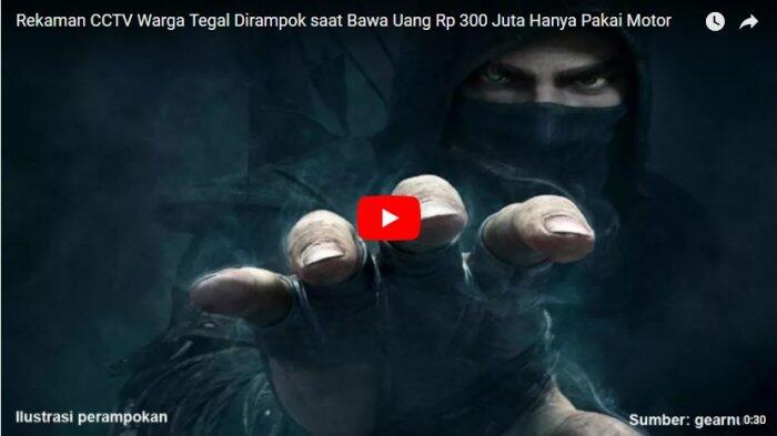 Rekaman CCTV Warga Tegal Dirampok saat Bawa Uang Rp 300 Juta Hanya Pakai Motor
