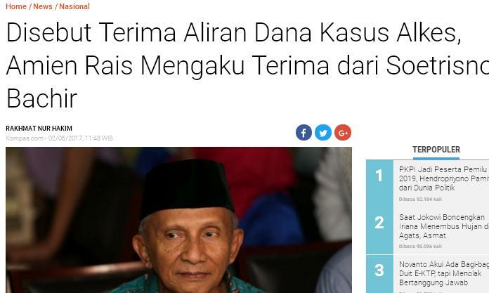 Amien Rais Dikotomikan Partai Setan dan Partai Allah