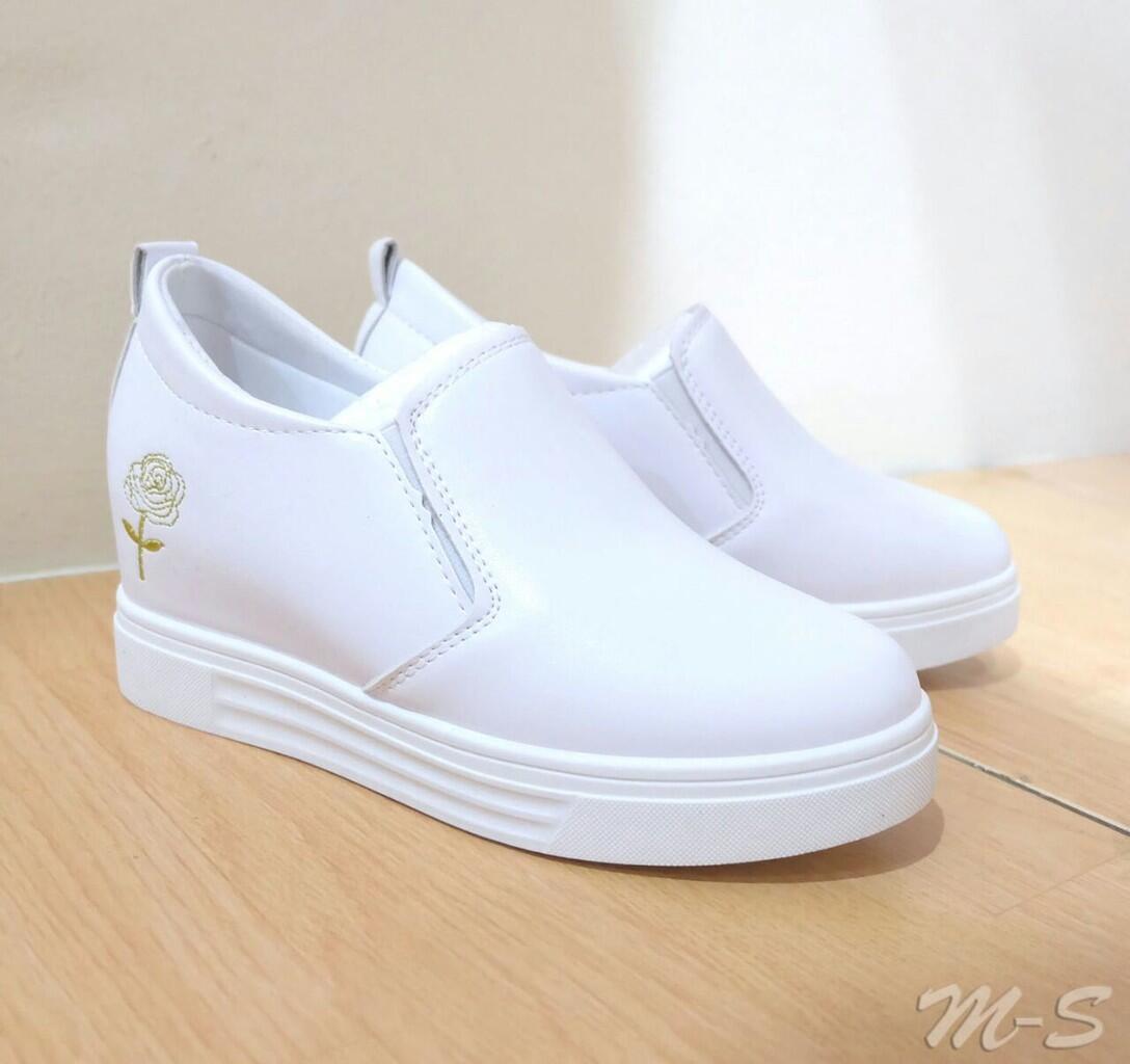 SEPATU CASUAL WEDGES SLIPON KETS WANITA IMPORT MYLO MS318