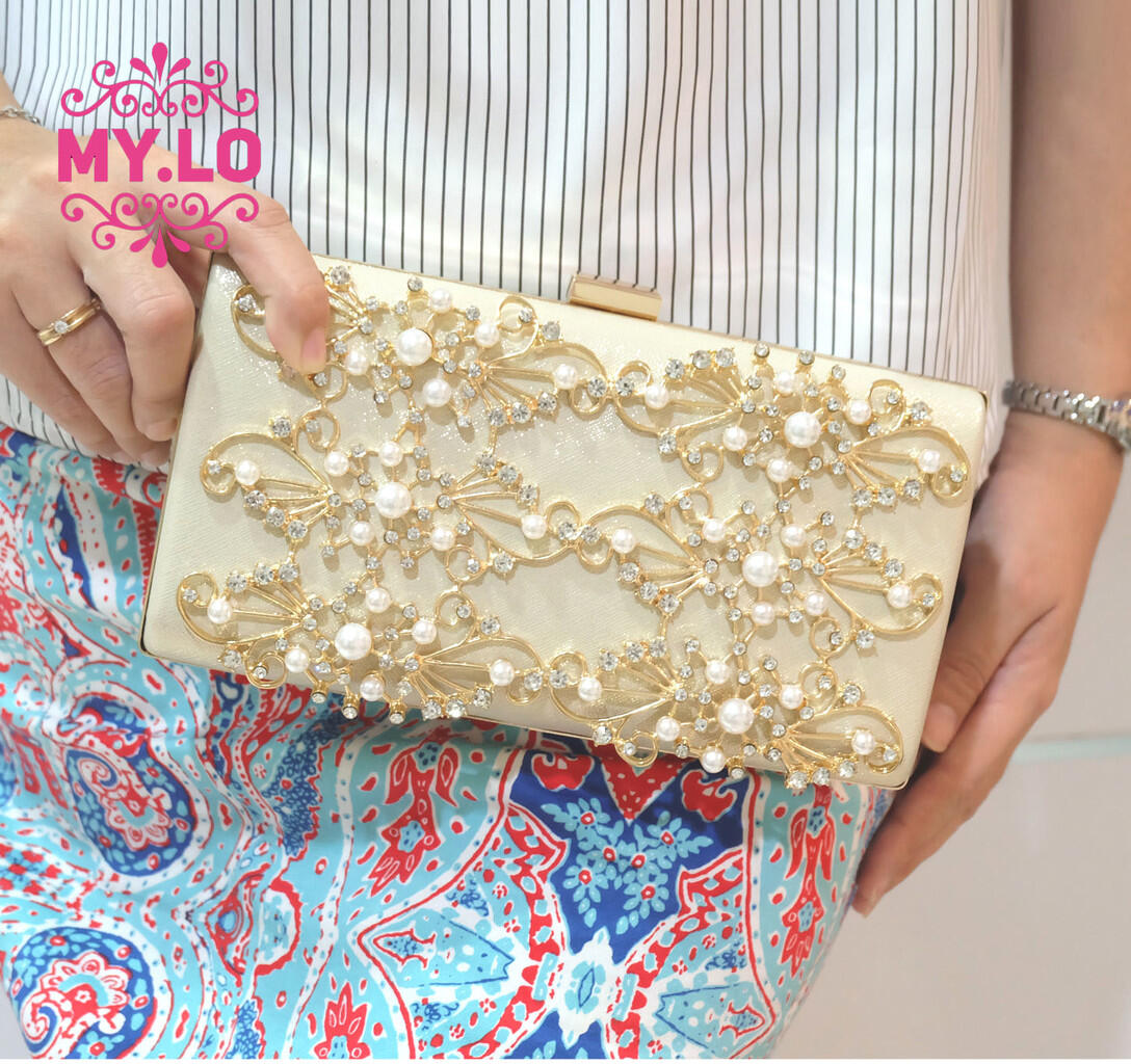 TAS PESTA CLUTCH WEDDING PARTY BAG WANITA IMPORT MYLO
