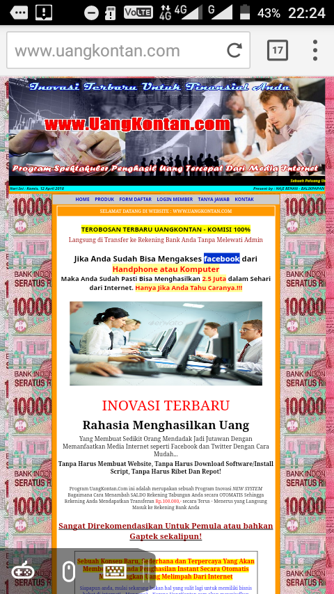 2jt / hari dari uangkontan.com wa 08876489986