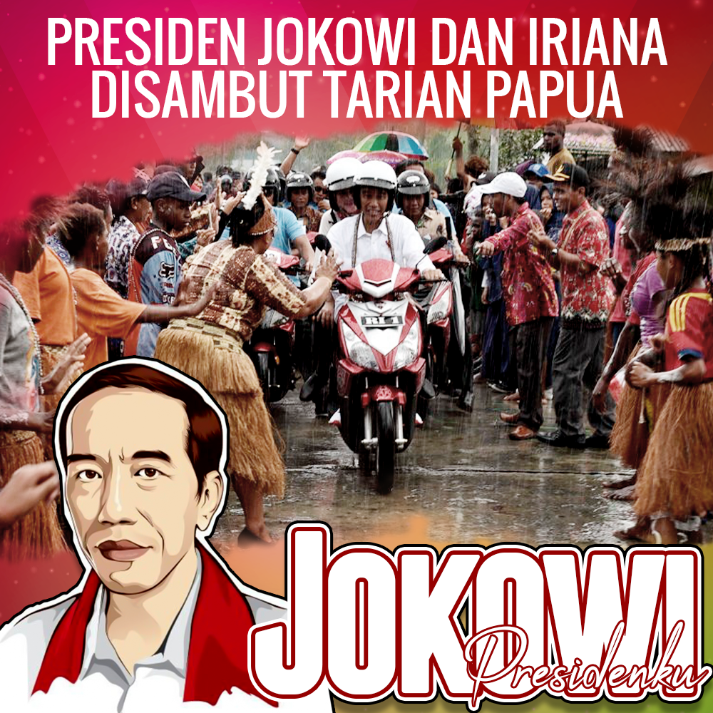 Presiden Jokowi dan Ibu Iriana Disambut Tarian Papua