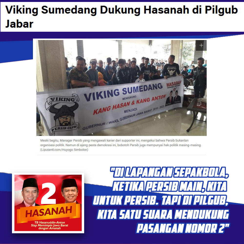 Viking Sumedang Dukung Hasanah di Pulgub Jabar