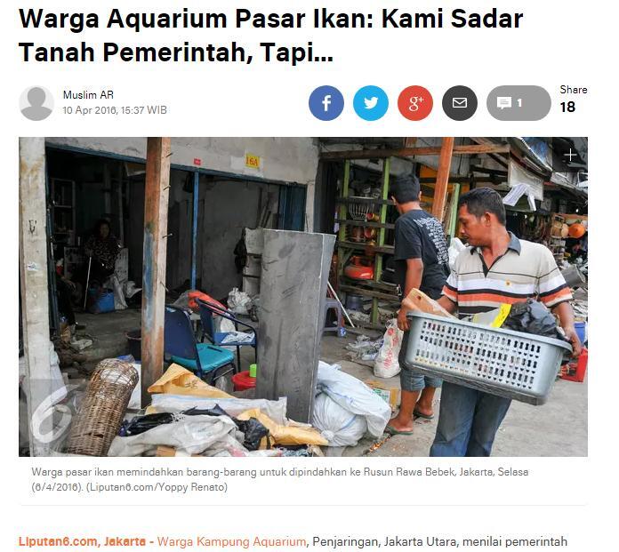 Anies Ingin Kampung Akuarium Kembali seperti Semula