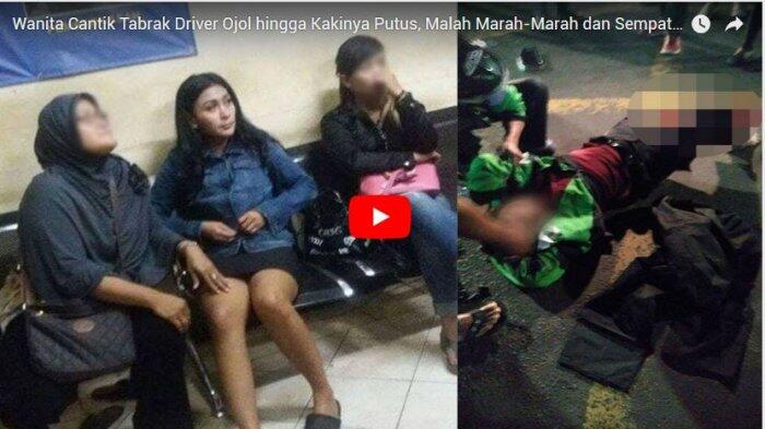 Polisi Olah TKP Model Cantik yang Tabrak Pengemudi Ojek Online