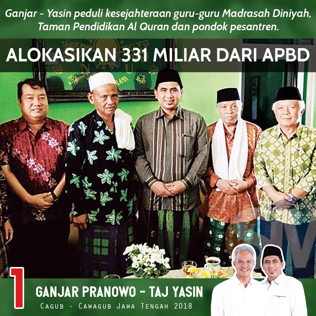 Ganjar Yasin Akan Menjamin Kesejahteraan Guru Madin