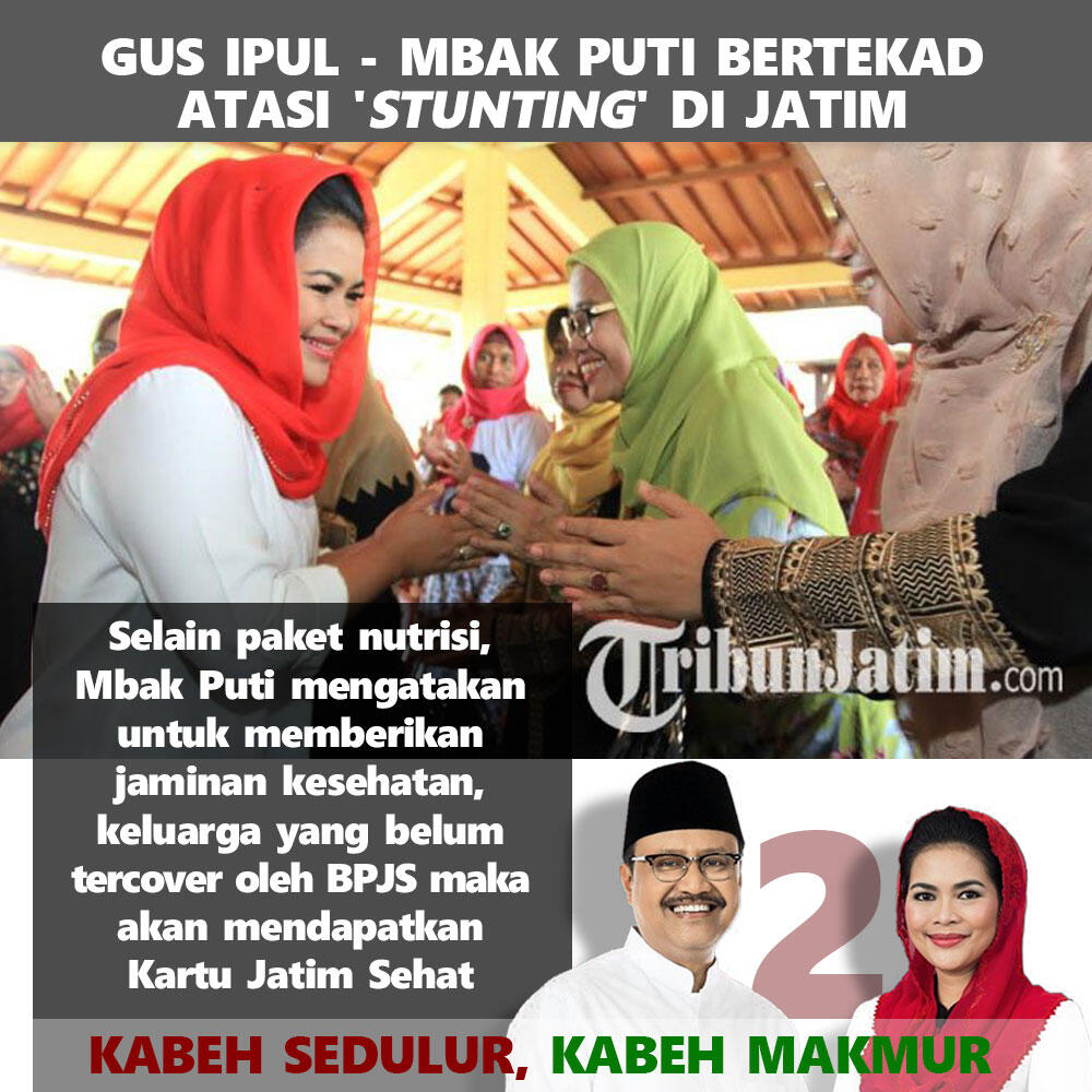 Gus Ipuk Mbak Puti Bertekad Atasi Stunting di Jatim