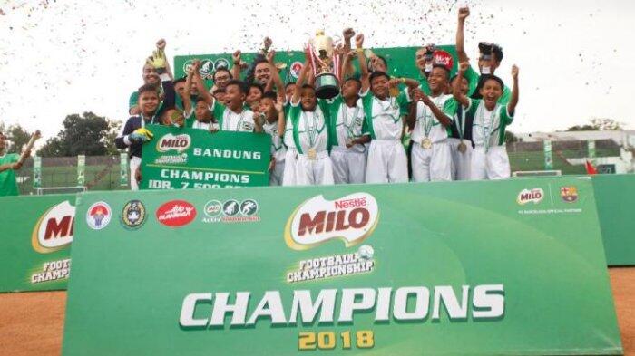 SDN Conggeang 1 Sumedang Juara MILO Football Championship Bandung