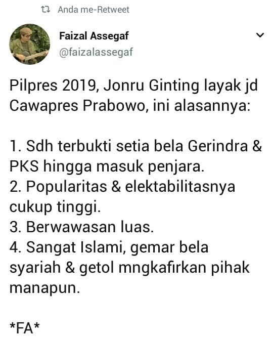 PENGHINA JOKOWI, PEMUJA ARAB DAN PEMBENCI CHINA