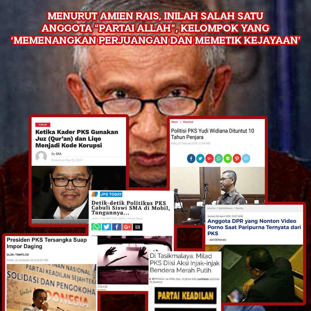 Partai Dalam Lindungan Amien Rais Adalah Partai Allah Tapi Bermoral