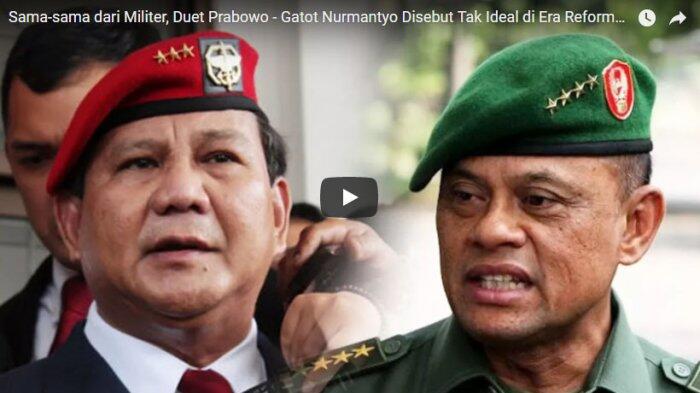 Dianggap Agak Temperamental, Elektablitas Prabowo Turun, Gatot Naik