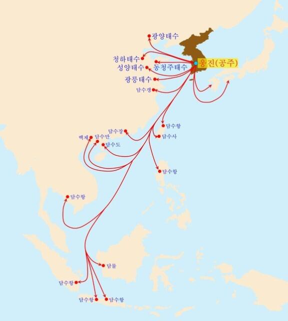 Baekje's colonial territories 0AD - present in Eastern Eurasia