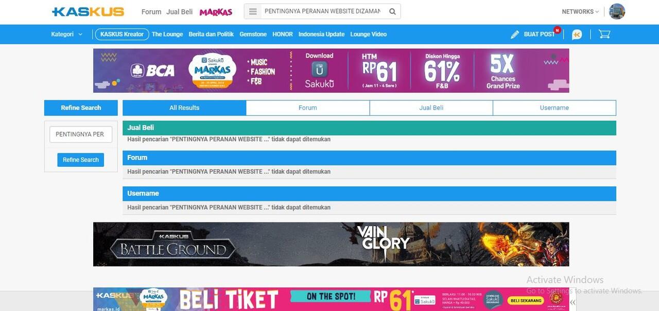 PENTINGNYA PERANAN WEBSITE DIZAMAN SEKARANG