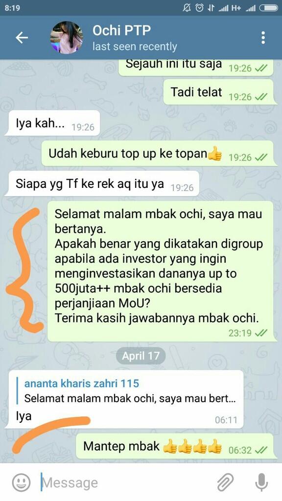 KERJASAMA INVESTASI REAL FOREX SISTEM BAGI HASIL PERMINGGU 10%. BUKTI TERLAMPIR