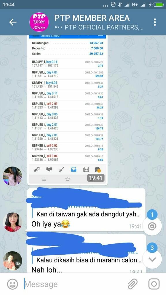 KERJASAMA INVESTASI REAL FOREX SISTEM BAGI HASIL PERMINGGU 10%. BUKTI TERLAMPIR