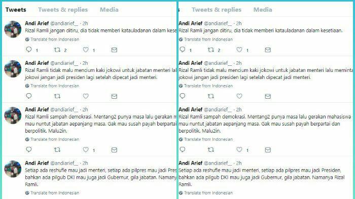 Andi Arief: Rizal Ramli Tak Malu Cium Kaki Jokowi Minta Jabatan Menteri Malu-maluin