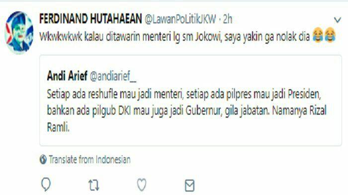 Andi Arief: Rizal Ramli Tak Malu Cium Kaki Jokowi Minta Jabatan Menteri Malu-maluin