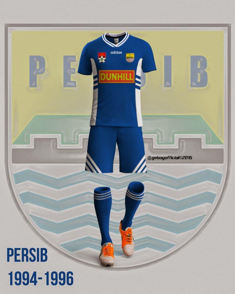 Jersey Persib Bandung dari tahun 1994 - 2018