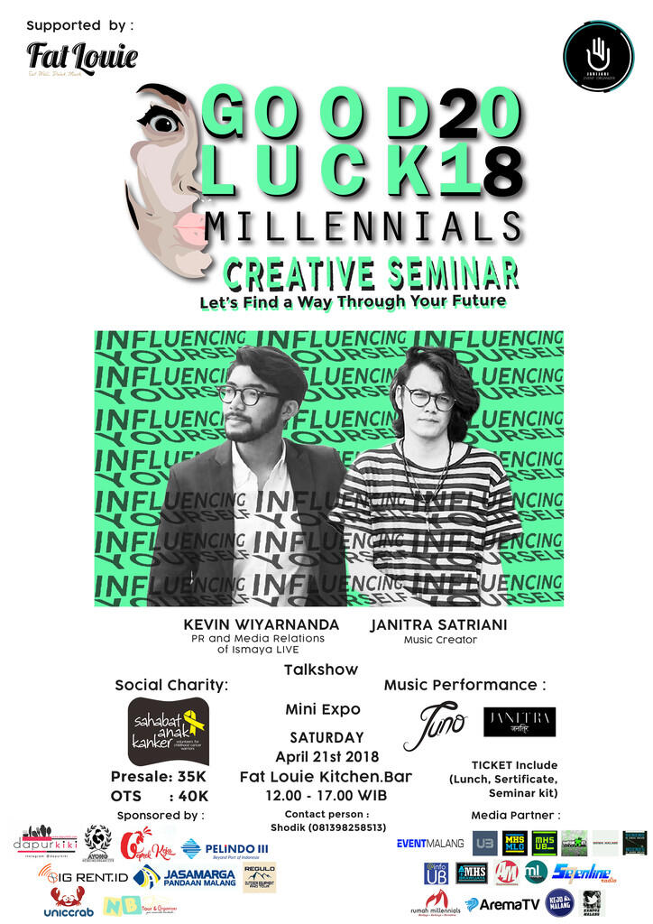 SEMINAR CREATIVE + MINI BAZAR On 21 April 2018 By GOOD LUCK MILLENIALS