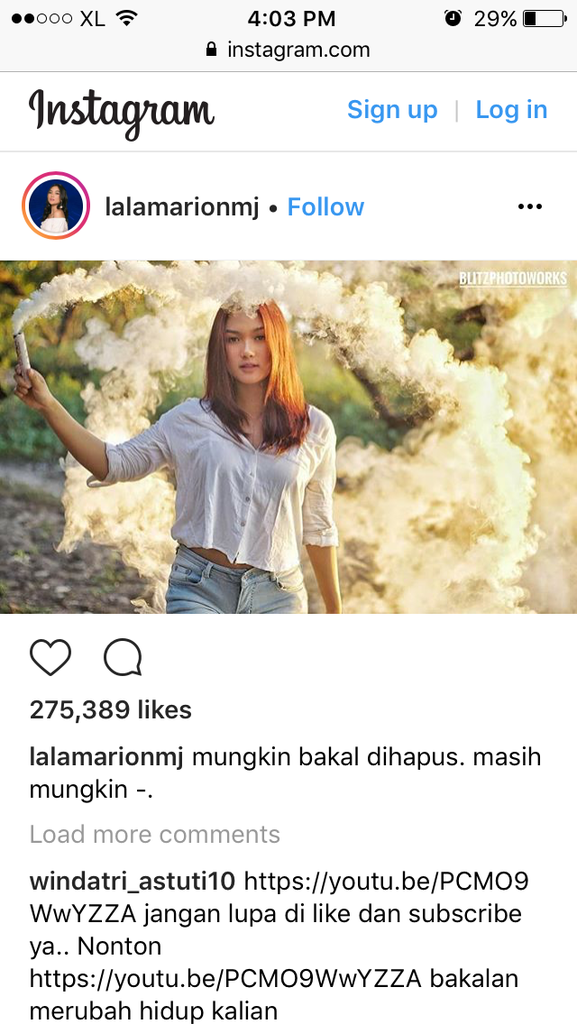 &#91;tidak kapok&#93; marion idol kembali umbar aurat di IG