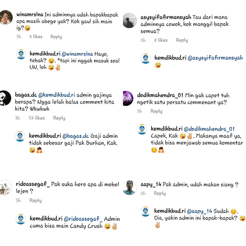 Pasca UNBK, komentar bijak admin Instagram Kemdikbud RI tuai pujian