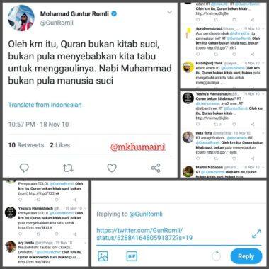 Guntur Romli: Al-Quran Bukan Kitab Suci dan Nabi Muhammad Bukan Manusia Suci