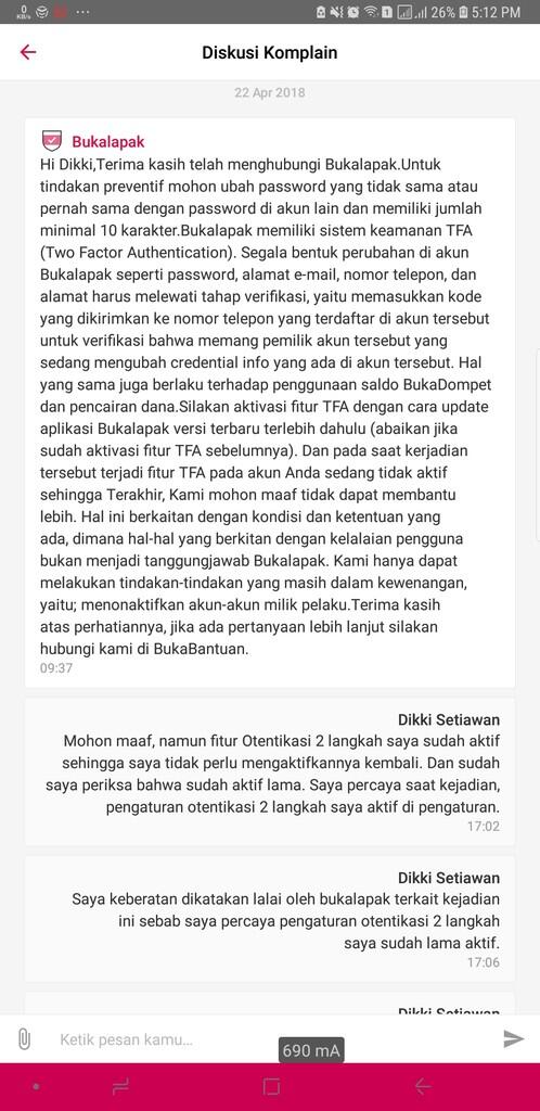 HATI HATI MENGGUNAKAN AKUN UNTUK SIMPAN SALDO DI BUKADOMPET BUKALAPAK