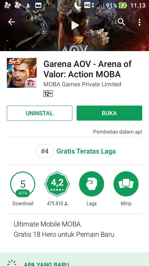 Alasan ini menjadikan Aov Sebagai game mobile Moba terbaik !