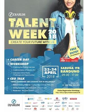 Djarum Talent Week 2018, Mewujudkan Pekerjaan Impian Anak Milenial