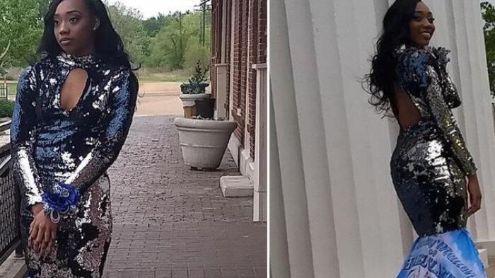 Wanita Ini Rancang Sendiri Gaun untuk Prom Night, Lihat Bagian Bawahnya