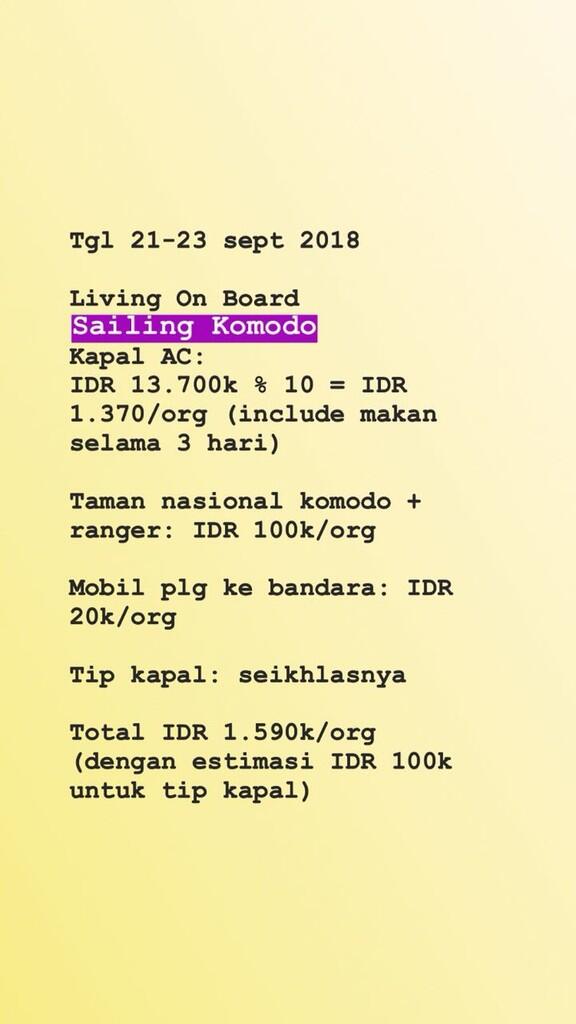 TRIP MURAH WAE-LBJ 19-23 SEPT 2018