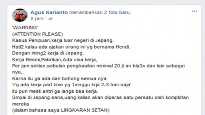 Hati-Hati Sindikat Tenaga Kerja ke Jepang Iming-iming Penghasilan 20 Jutaan Per Bulan