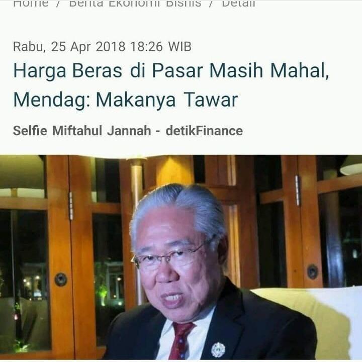 Harga Beras di Pasar Masih Mahal, Mendag: Makanya Tawar