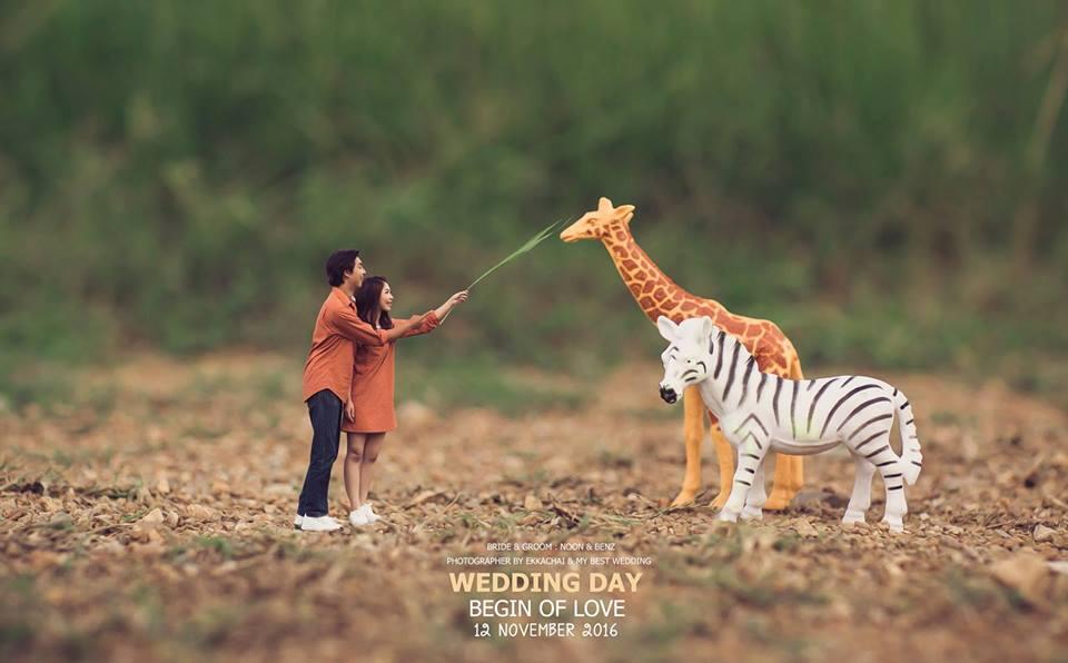 Foto Prewedding Terbaru Dengan Konsep Liliput (Miniatur)