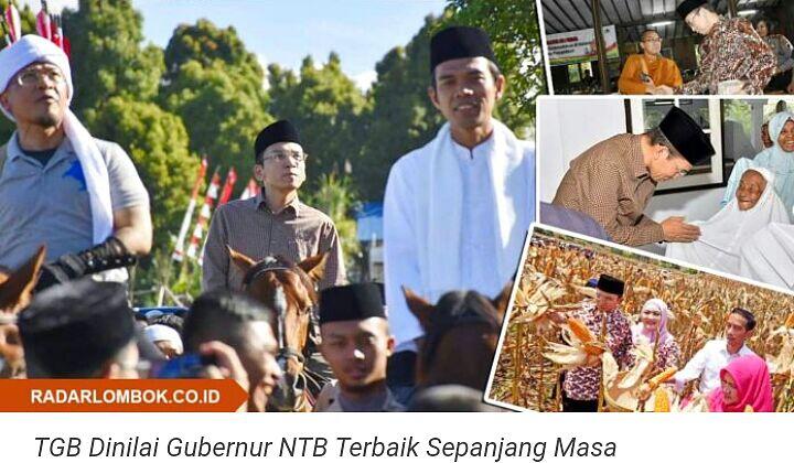 TGB Dinilai Gubernur NTB Terbaik Sepanjang Masa