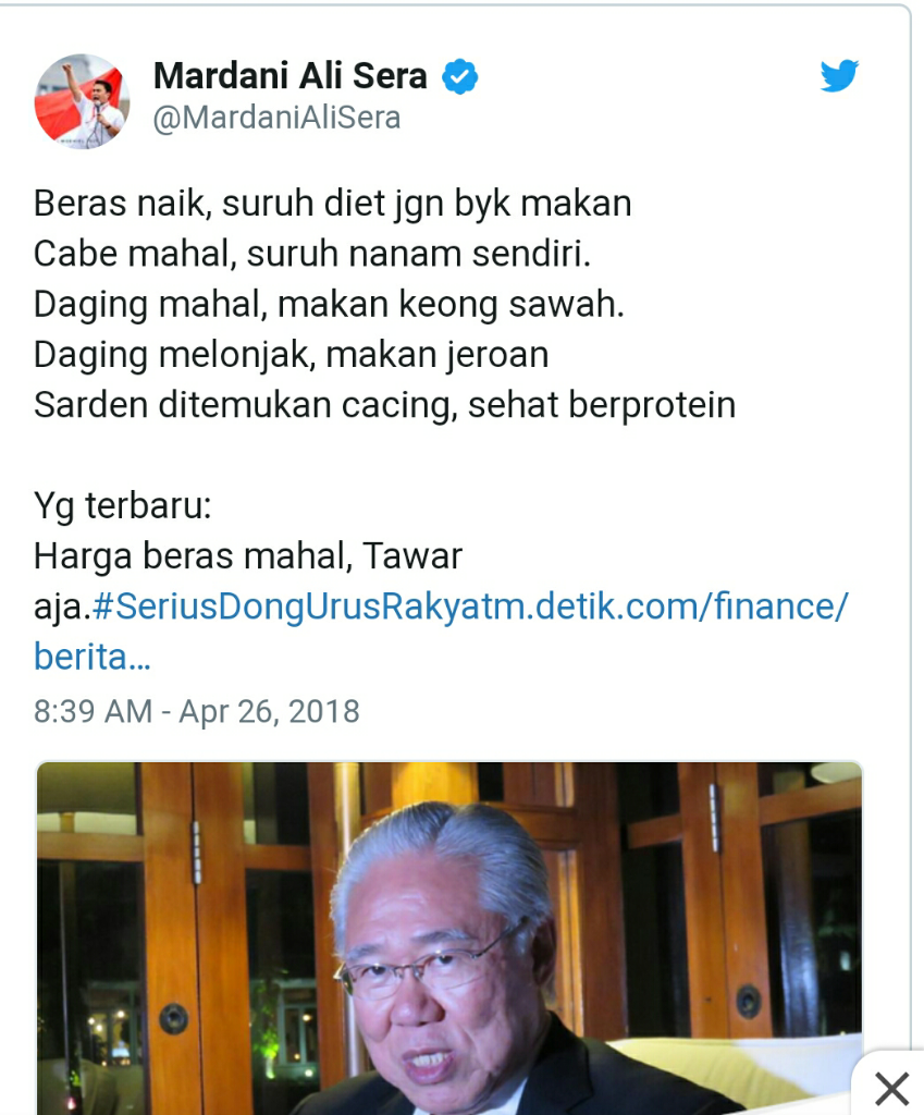Mendag Sarankan Tawar Harga Beras,Sejumlah Tokoh Partai hingga Militer Angkat Bicara