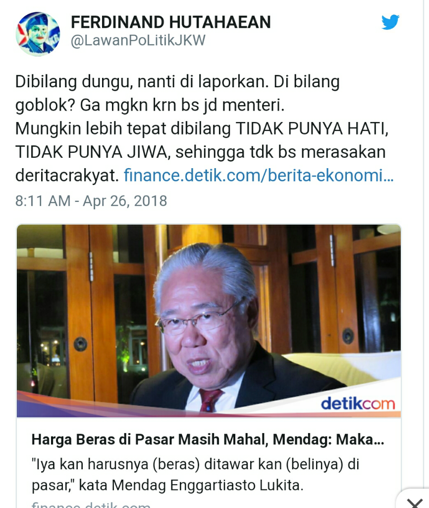 Mendag Sarankan Tawar Harga Beras,Sejumlah Tokoh Partai hingga Militer Angkat Bicara