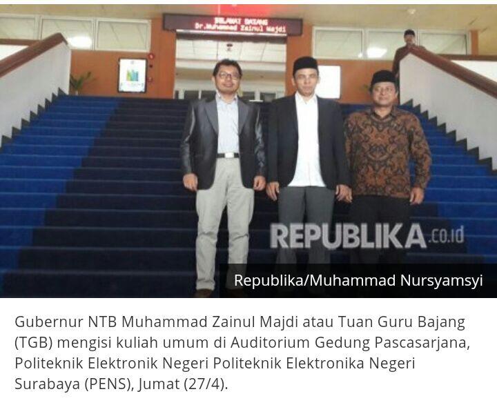 TGB Beri Kuliah Umum Sikapi Revolusi Industri 4.0